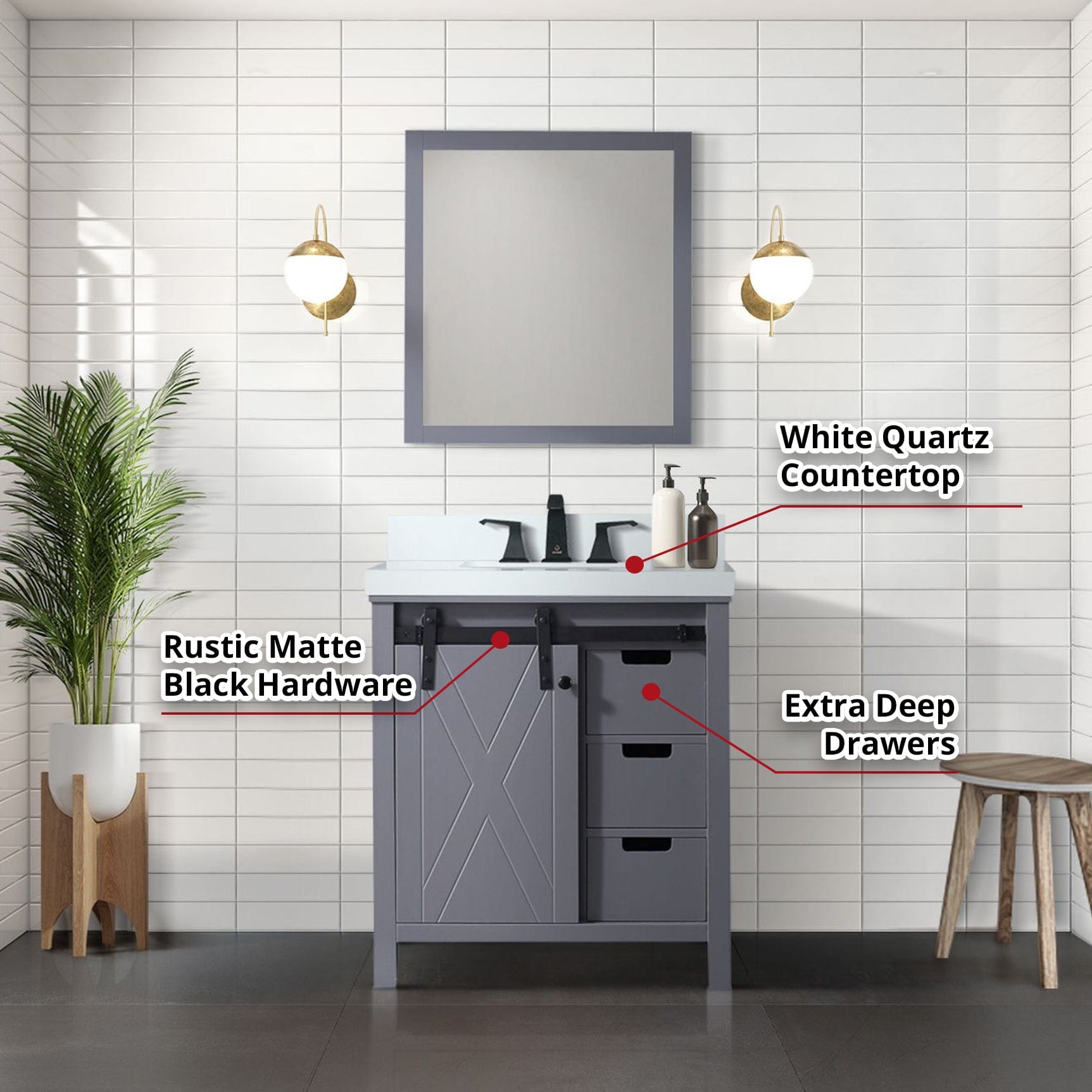 Marsyas 30" x 22" Single Bath Vanity Bathroom Vanity - Shop at Home Craft Studio - 7