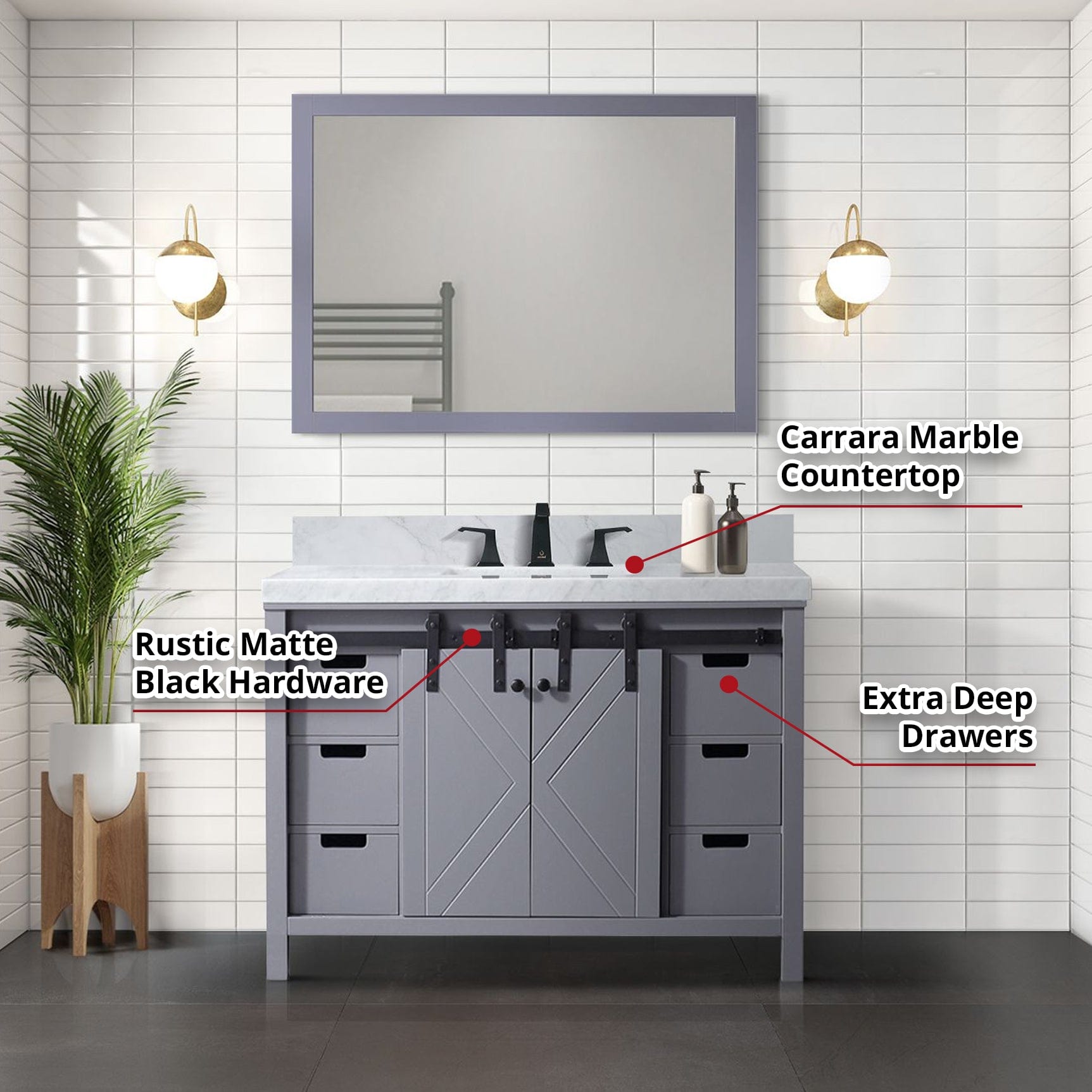 Marsyas 48" x 22" Single Bath Vanity Bathroom Vanity - Shop at Home Craft Studio - 4