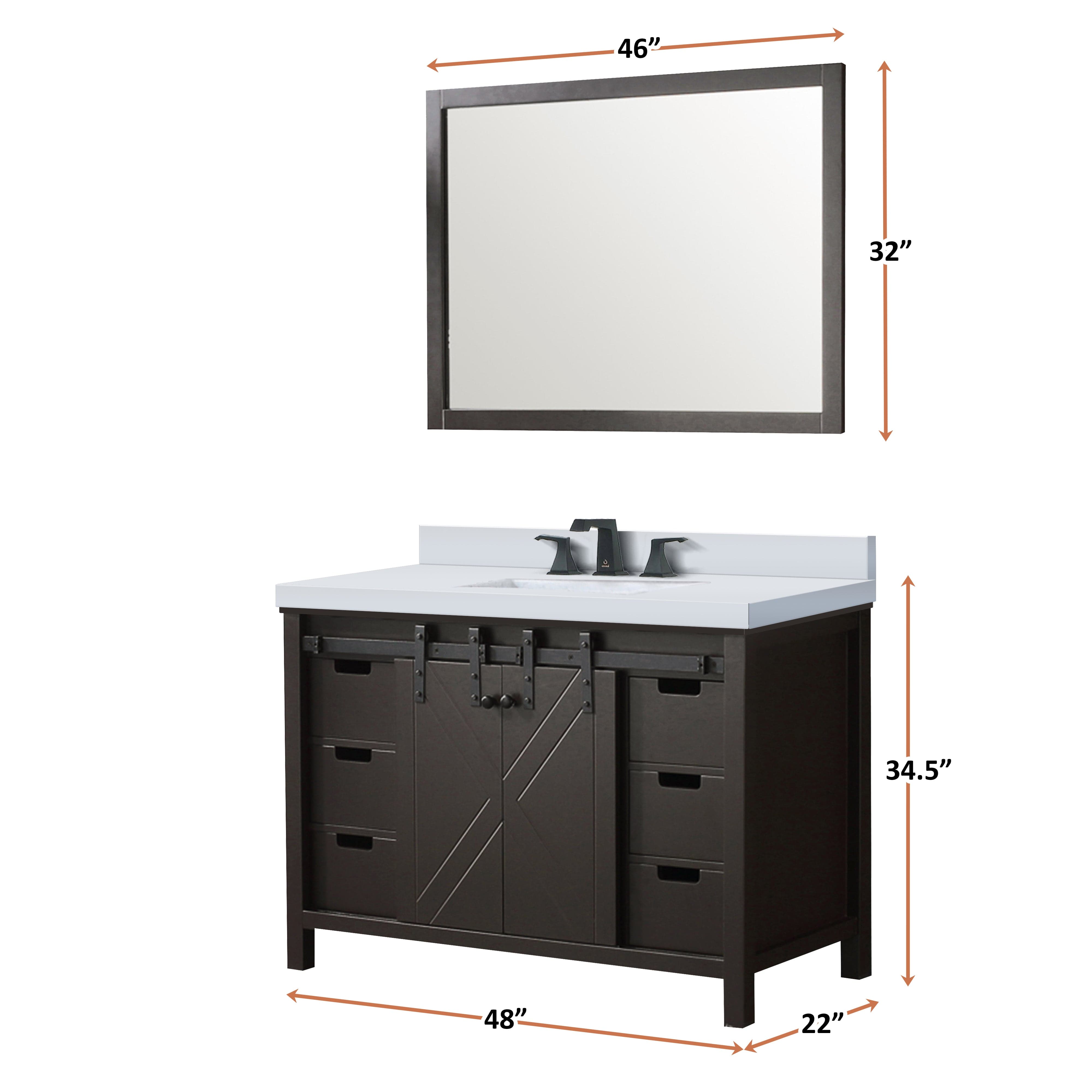 Marsyas 48" x 22" Single Bath Vanity Bathroom Vanity - Shop at Home Craft Studio - 11