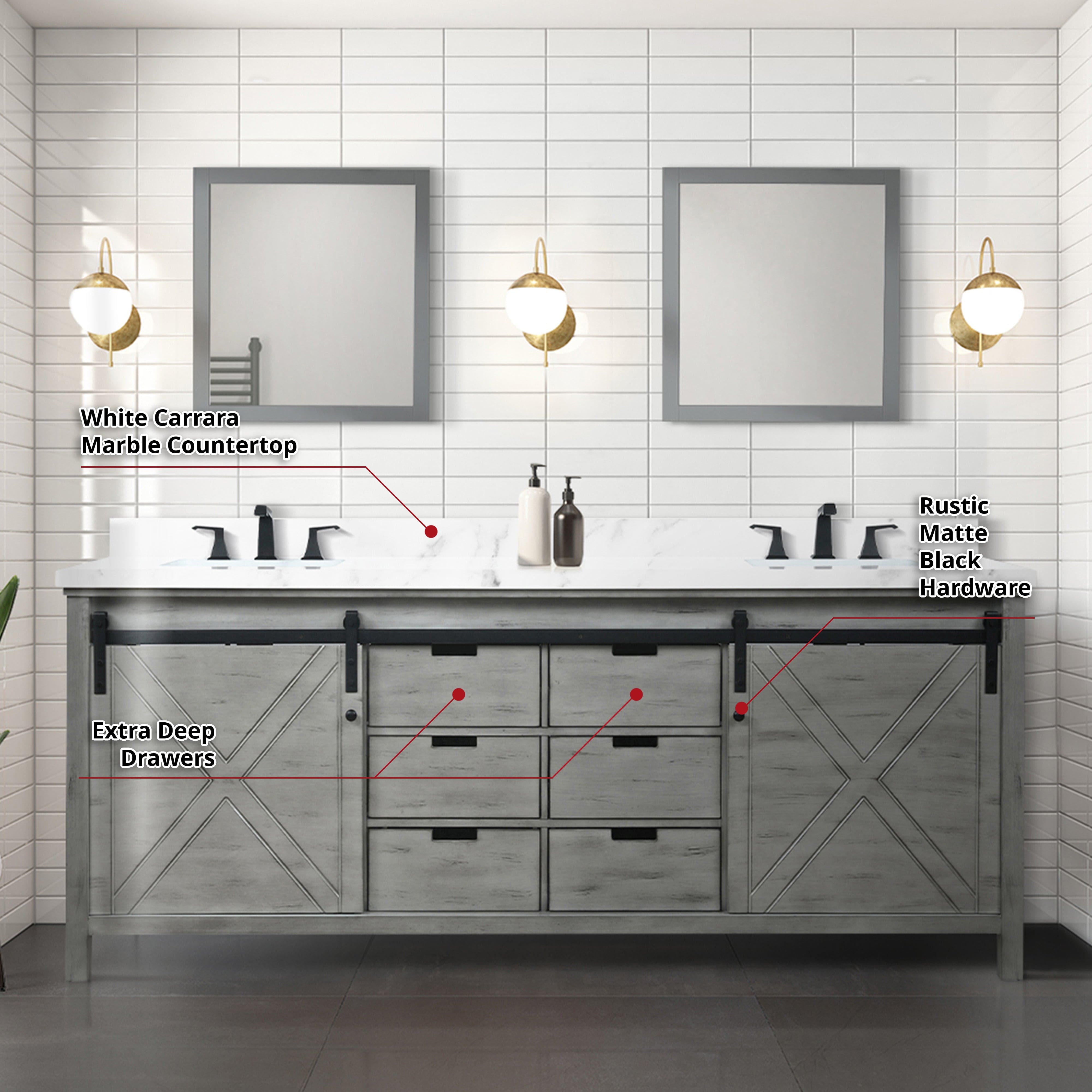 Marsyas 84" x 22" Double Bath Vanity Bathroom Vanity - Shop at Home Craft Studio - 4