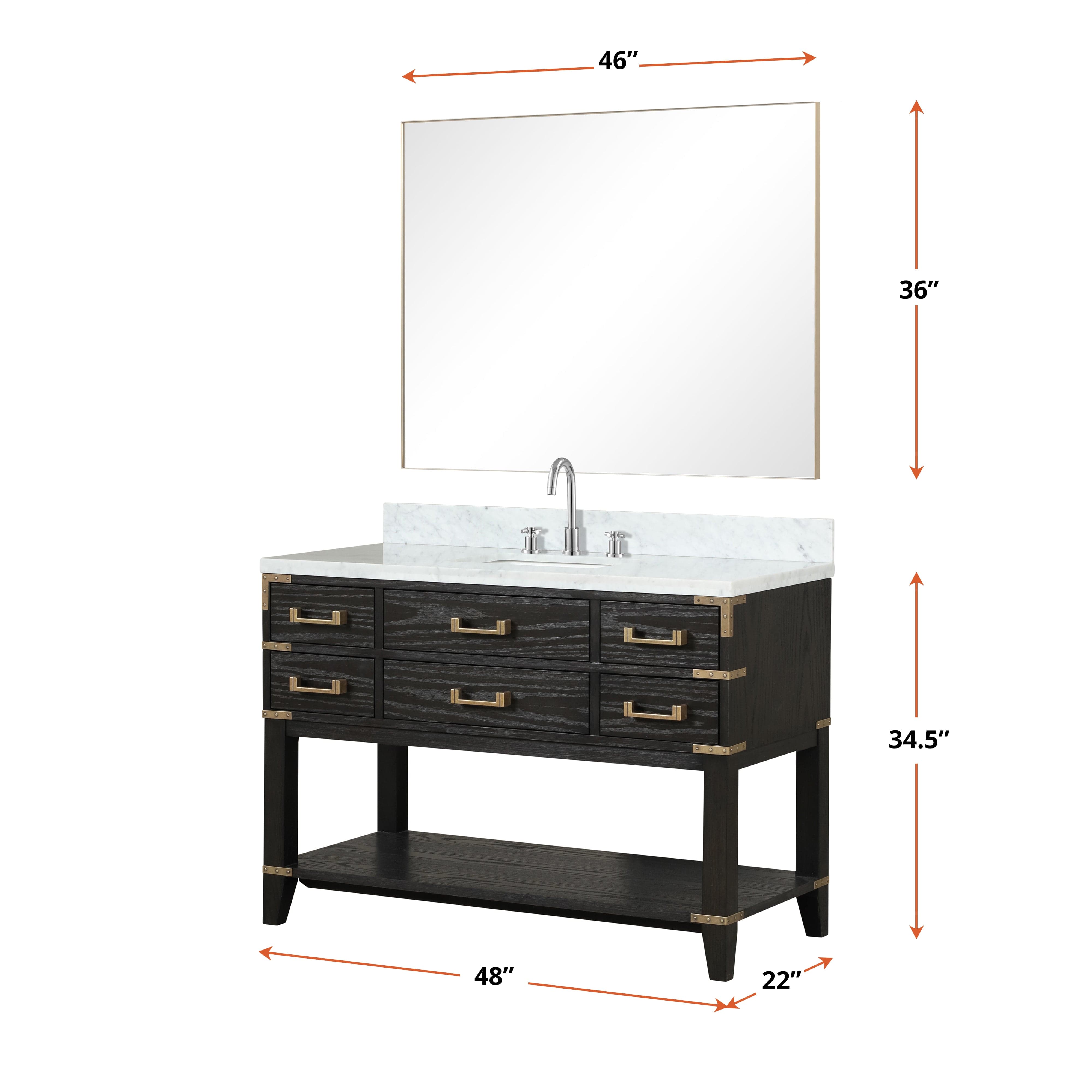 Norwalk 48" x 22" Single Bath Vanity Bathroom Vanity - Shop at Home Craft Studio - 7