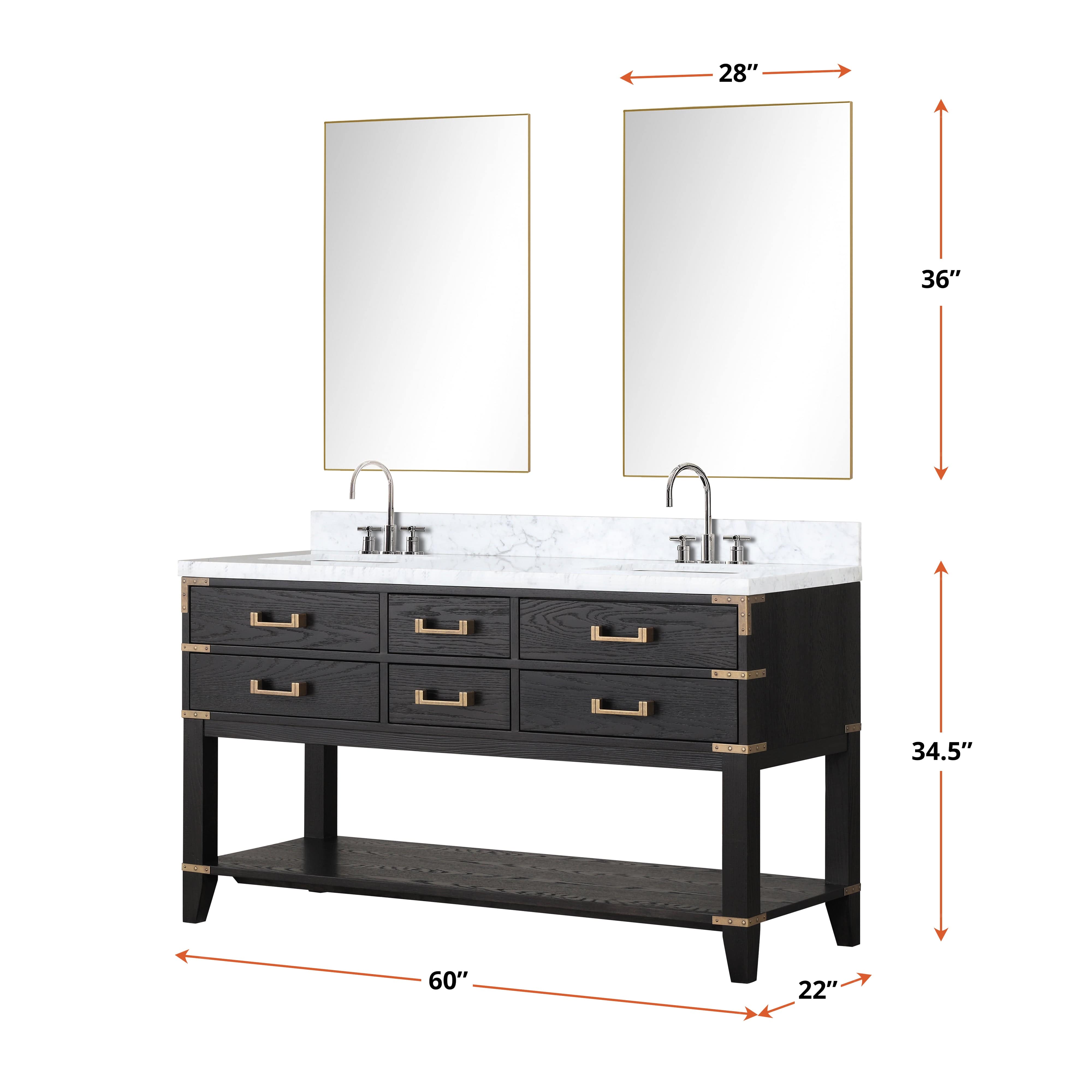 Norwalk 60" x 22" Double Bath Vanity Bathroom Vanity - Shop at Home Craft Studio - 7