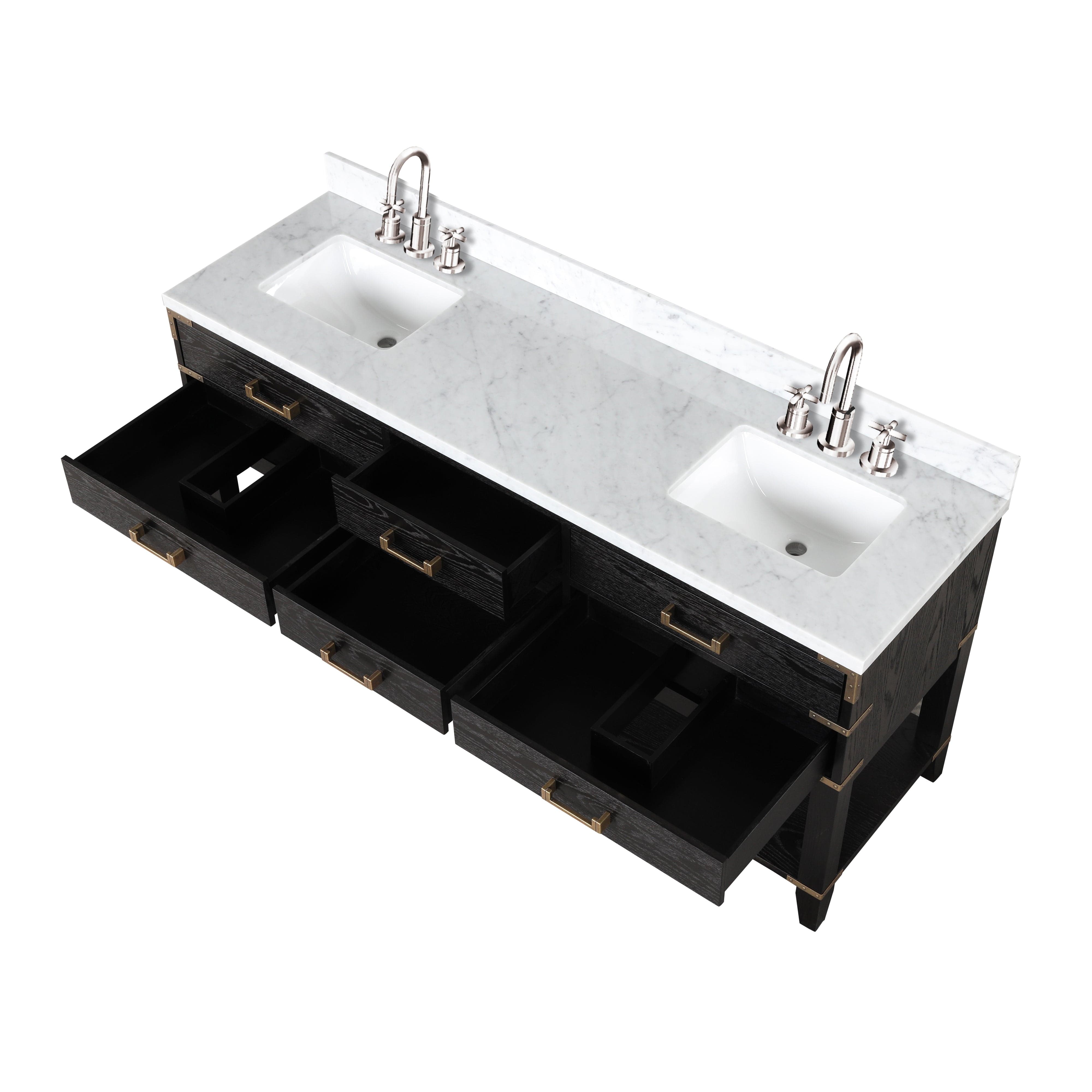 Norwalk 72" x 22" Double Bath Vanity Bathroom Vanity - Shop at Home Craft Studio - 6