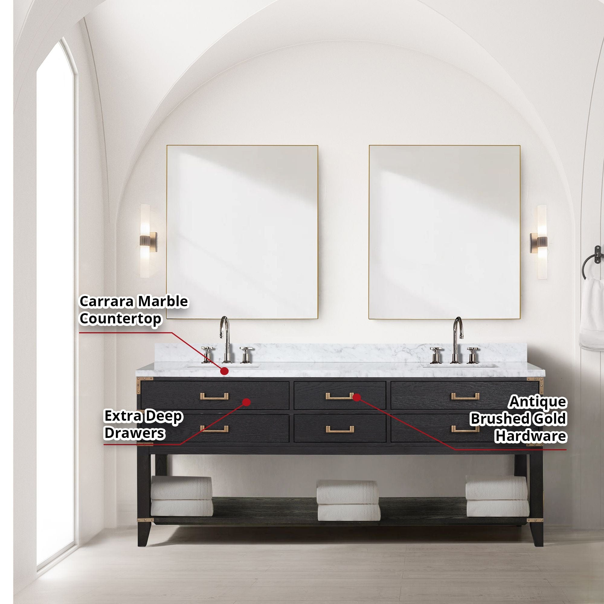 Norwalk 80" x 22" Double Bath Vanity Bathroom Vanity - Shop at Home Craft Studio - 8