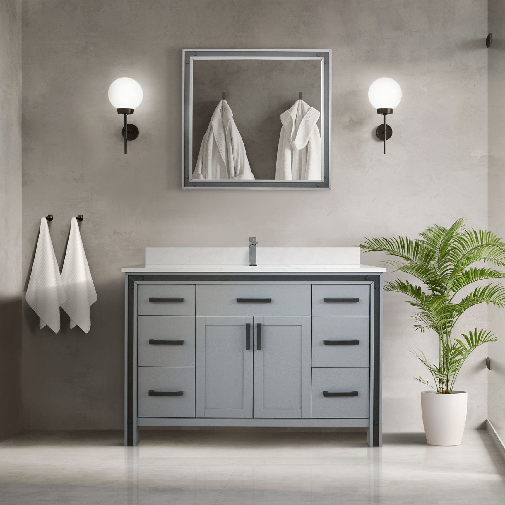 Ziva 48" x 22" Single Bath Vanity Bathroom Vanity - Shop at Home Craft Studio - 6