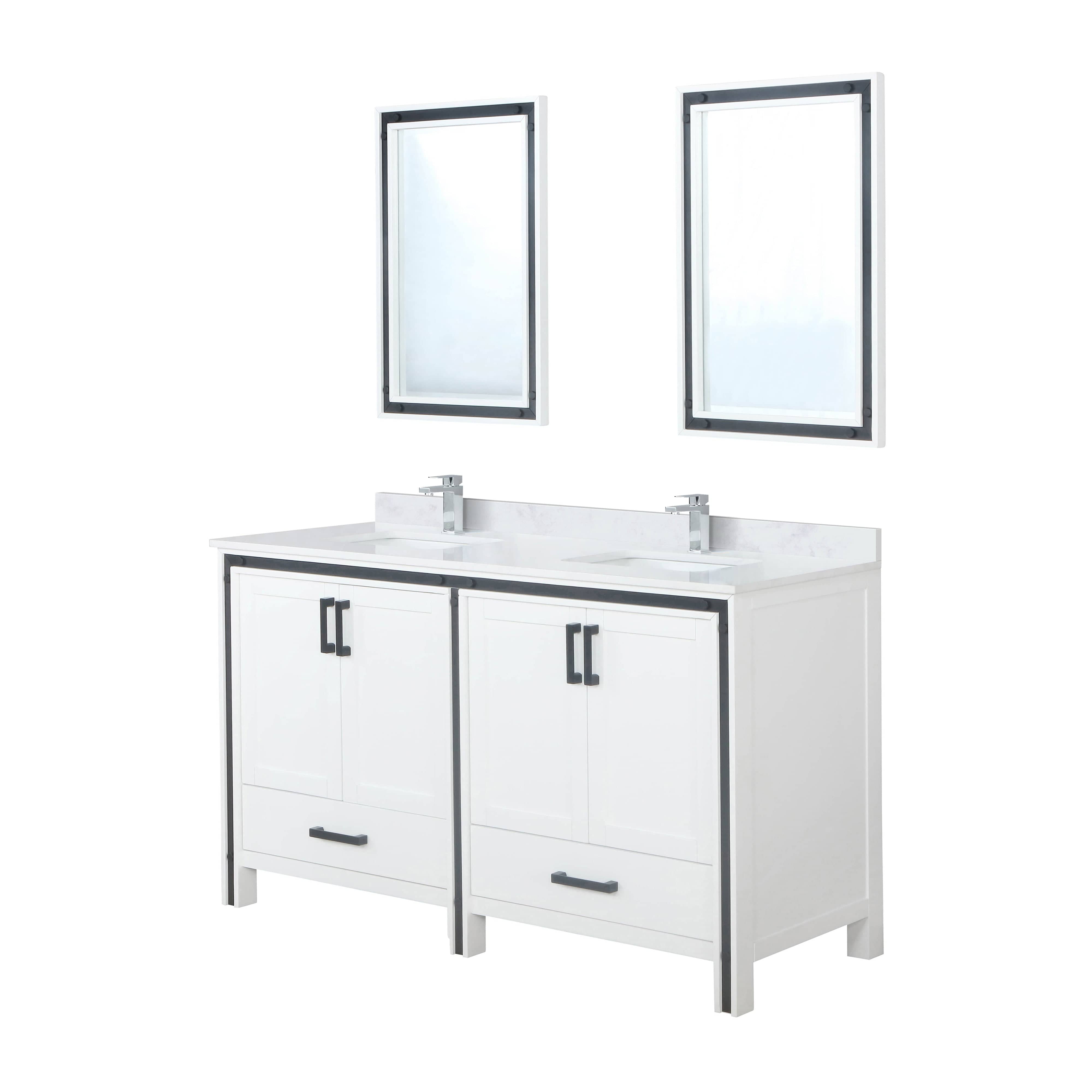 Ziva 60" x 22" Double Bath Vanity Bathroom Vanity - Shop at Home Craft Studio - 5