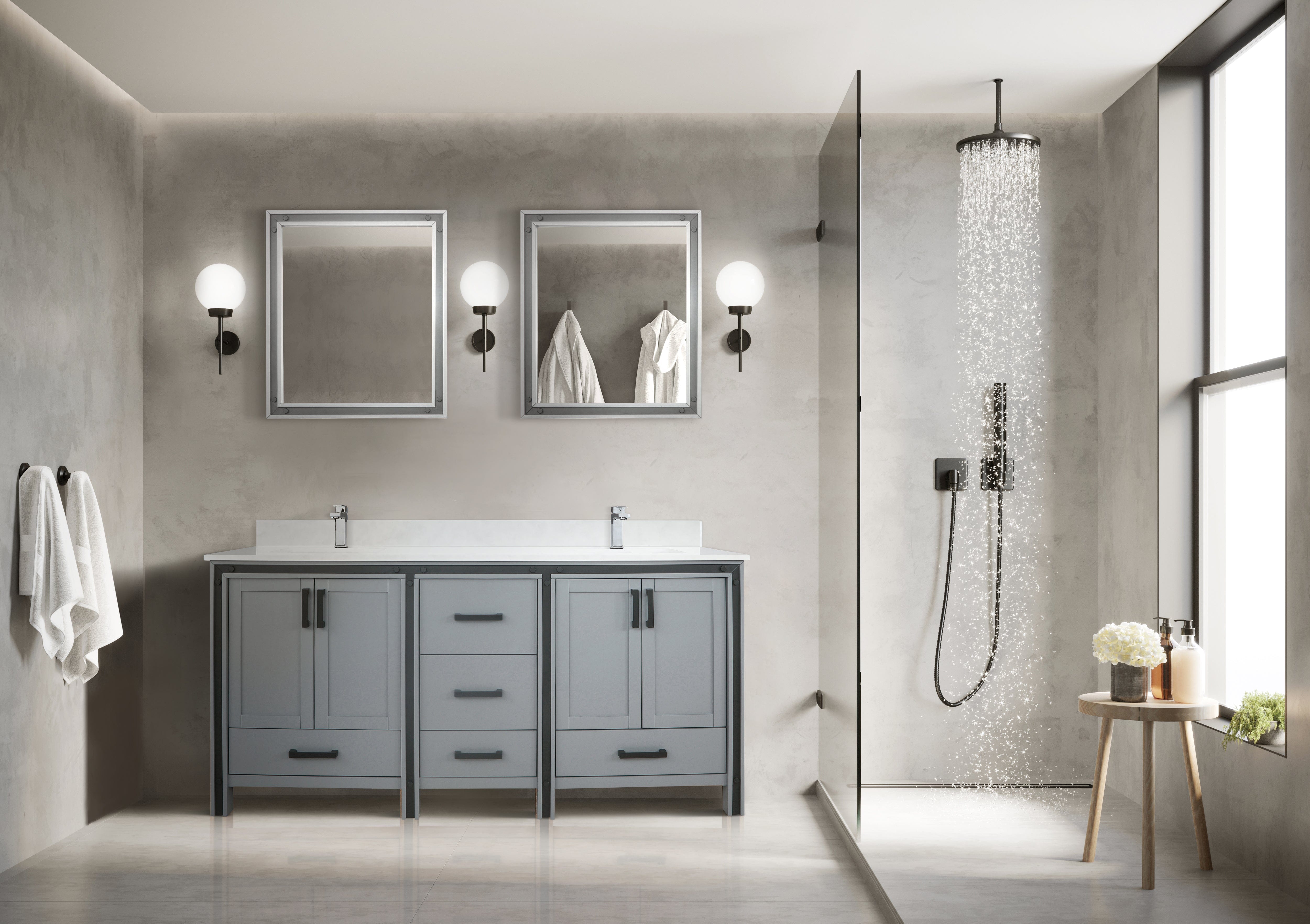 Ziva 72" x 22" Double Bath Vanity Bathroom Vanity - Shop at Home Craft Studio - 9