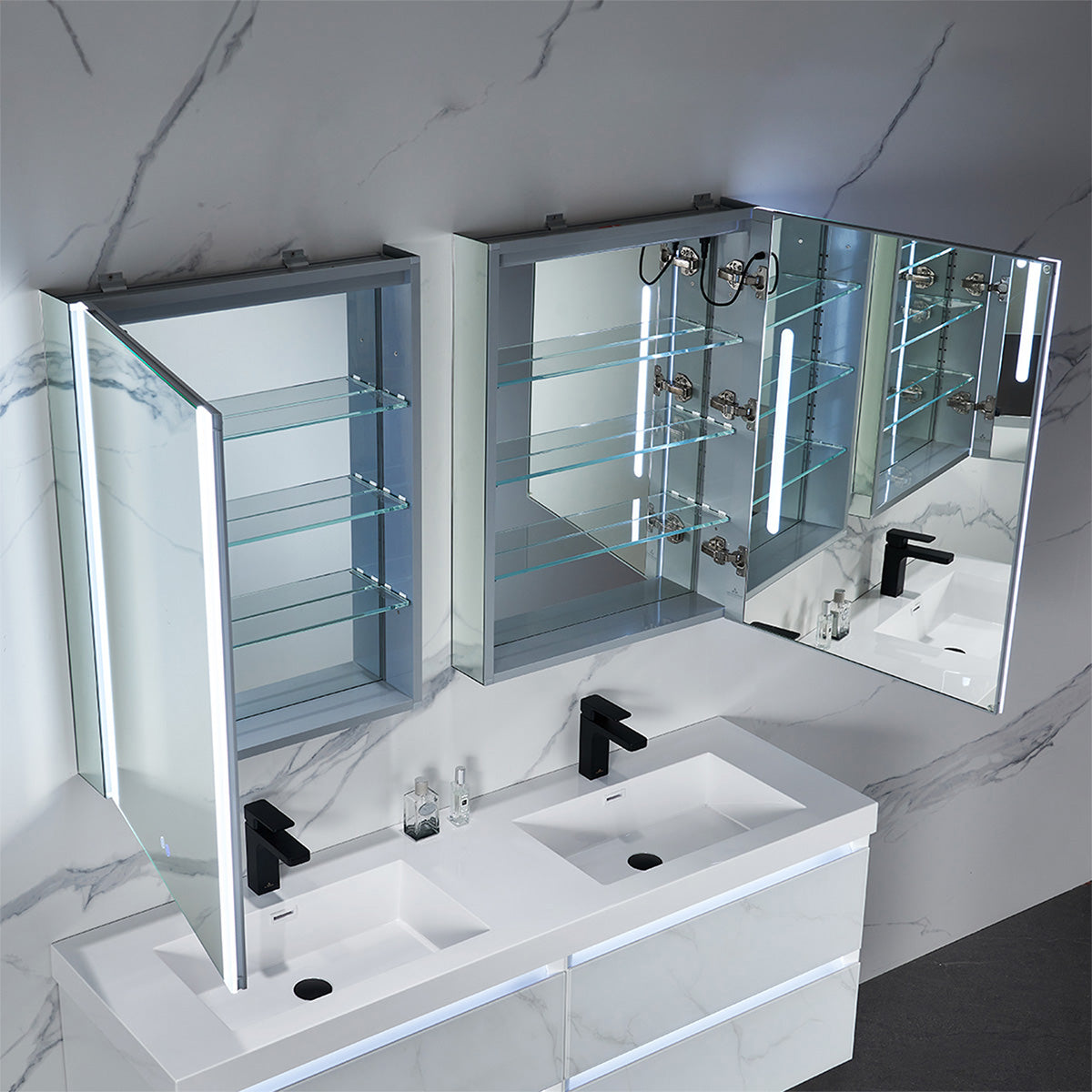 Pollux- 24 Inch LED Medicine Cabinet