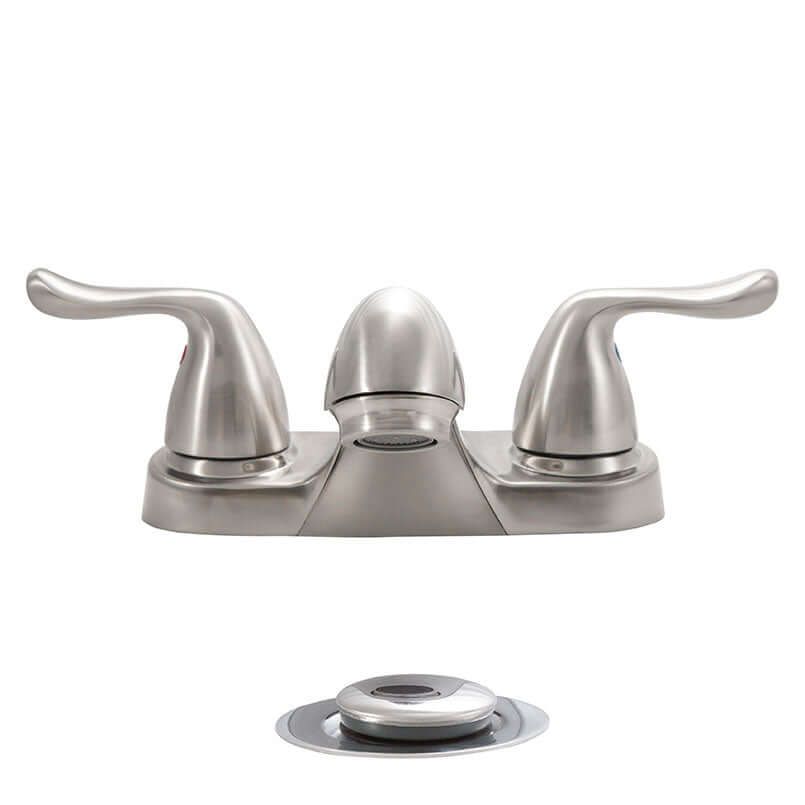 2 HANDLE BATHROOM FAUCET 4201-405 BRUSH NICKEL Kitchen & Bathroom Faucets - Shop at Home Craft Studio - 2