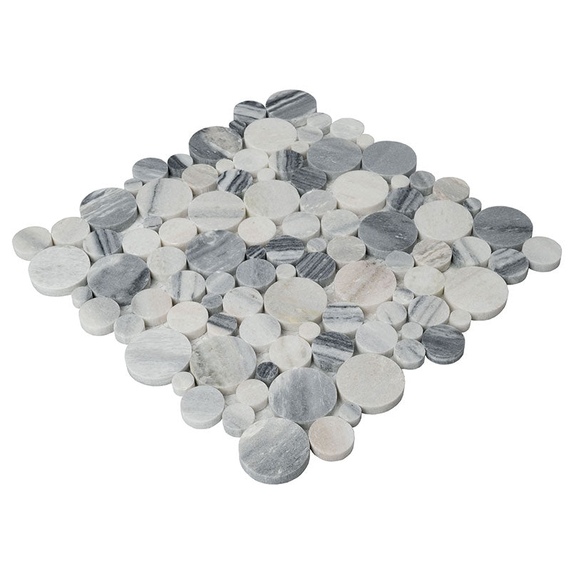 ALASKA GRAY PEBBLES MESH BACKED Mosaic, Floor or Wall Tile - Shop at Home Craft Studio - 5