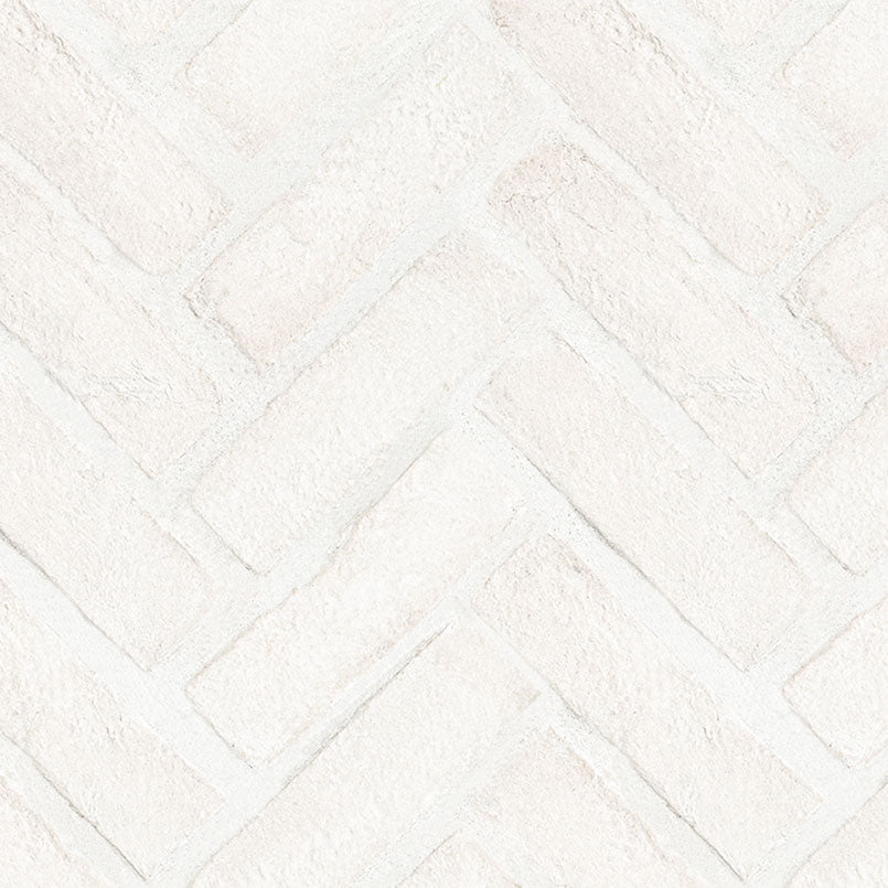 ALPINE WHITE CLAY BRICK HERRINGBONE Wall Tile, Mosaic - Shop at Home Craft Studio - 1