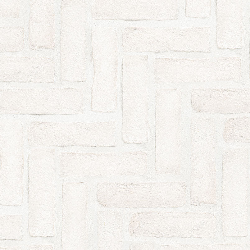 ALPINE WHITE CLAY BRICK HERRINGBONE Wall Tile, Mosaic - Shop at Home Craft Studio - 3