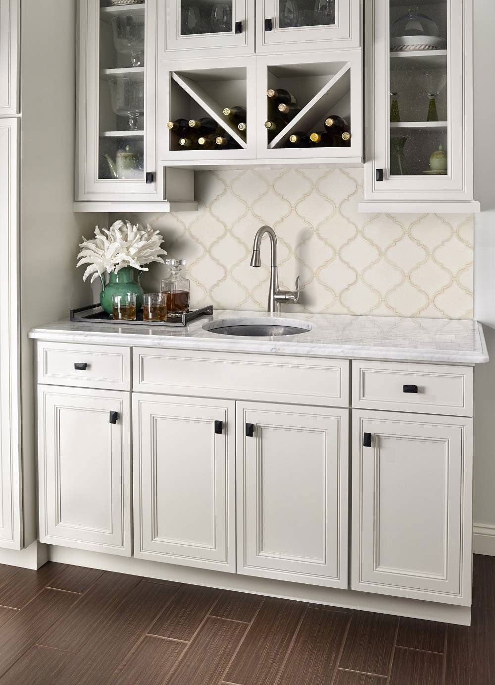 ANTIQUE WHITE ARABESQUE Backsplash & Wall Tile - Shop at Home Craft Studio - 5