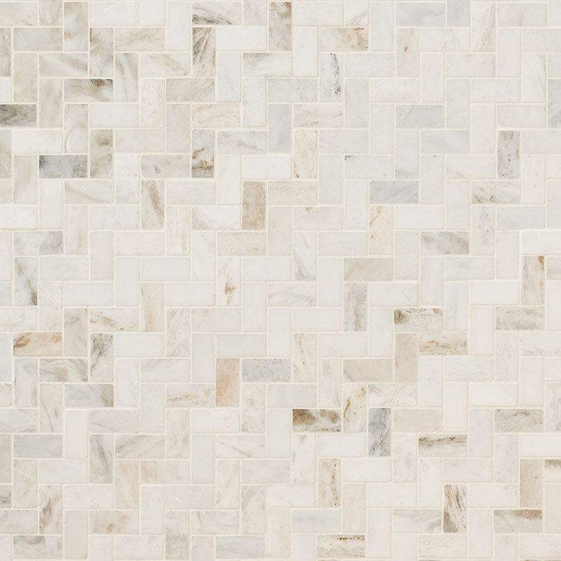 ARABESCATO VENATO WHITE 1X2 HERRINGBONE HONED Mosaic, Wall Tile - Shop at Home Craft Studio - 3