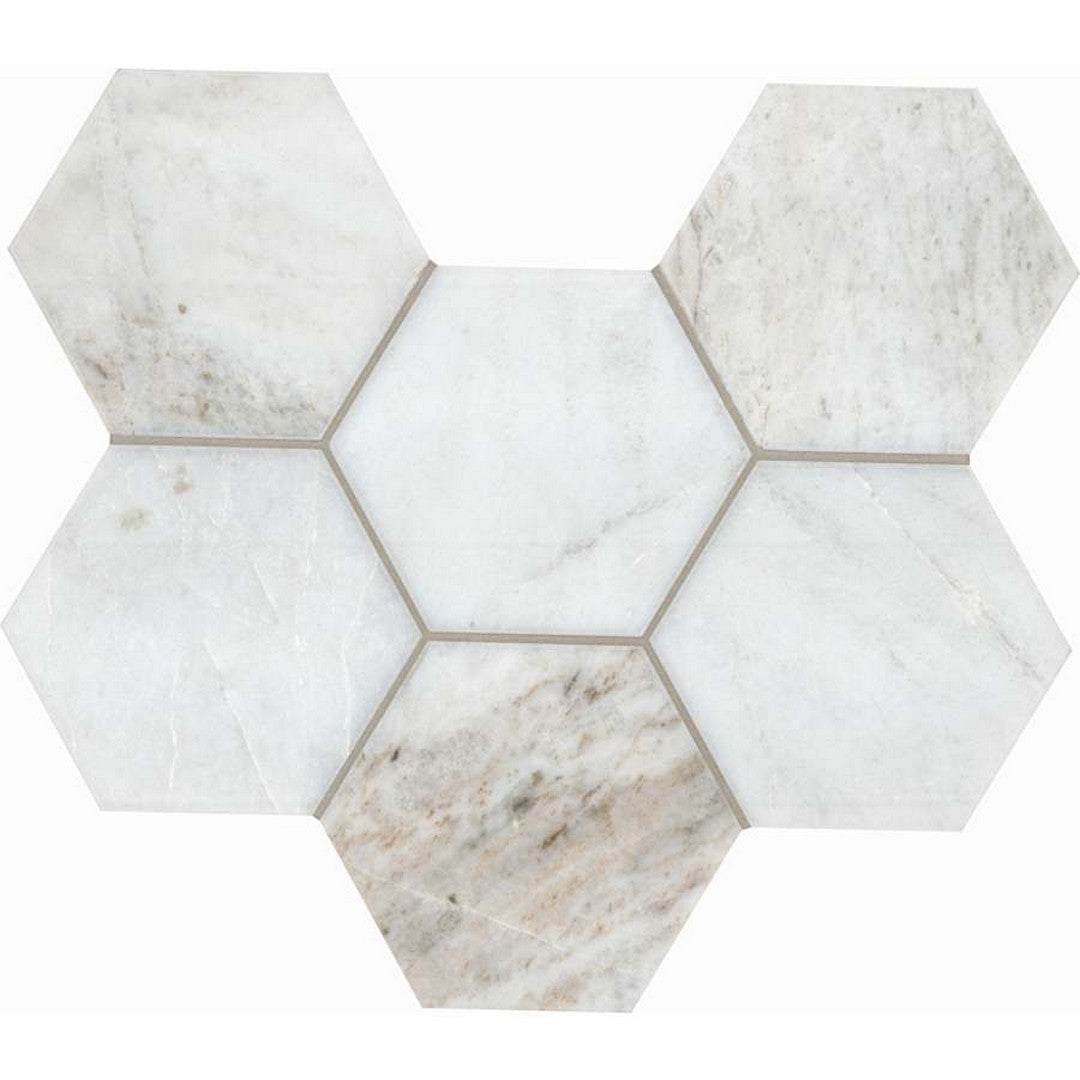 ARABESCATO VENATO WHITE 5" HEXAGON Floor or Wall Tile, Mosaic - Shop at Home Craft Studio - 2