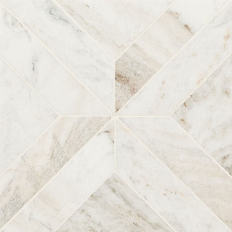 ARABESCATO VENATO WHITE ARGYLE PATTERN Floor or Wall Tile, Mosaic - Shop at Home Craft Studio - 1
