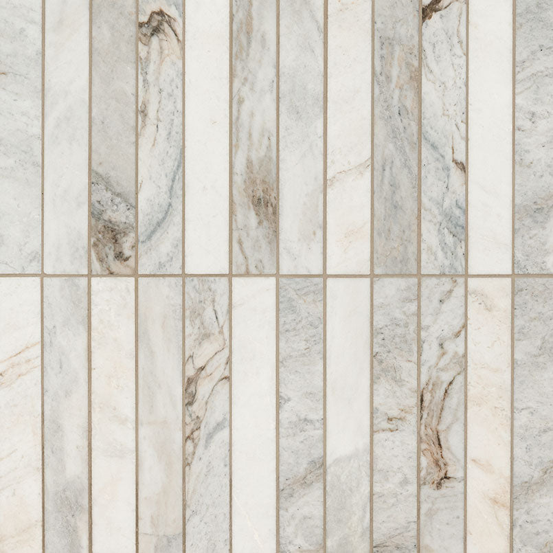 ARABESCATO VENATO WHITE STACK HONED 2X12 Mosaic, Floor or Wall Tile - Shop at Home Craft Studio - 2