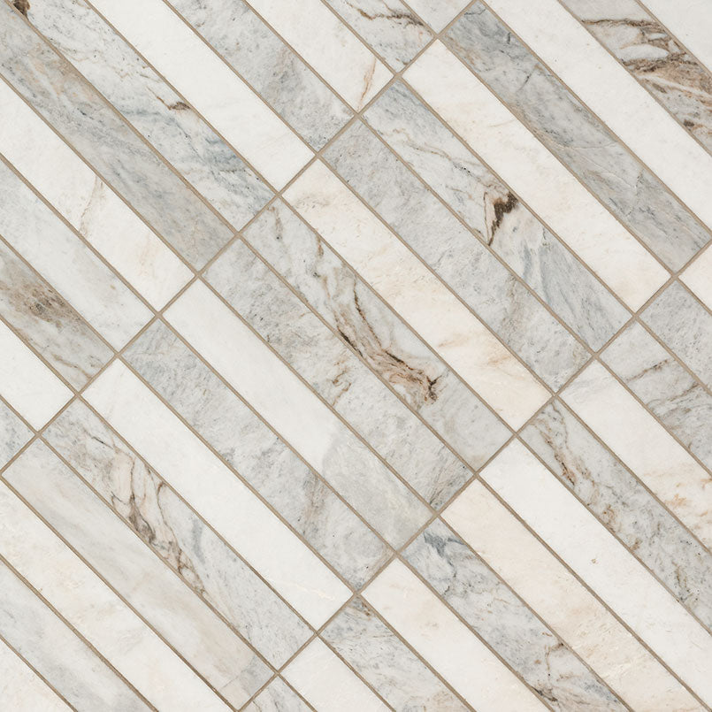 ARABESCATO VENATO WHITE STACK HONED 2X12 Mosaic, Floor or Wall Tile - Shop at Home Craft Studio - 3