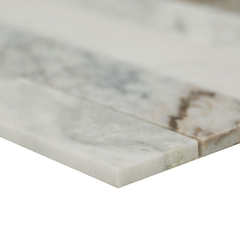 ARABESCATO VENATO WHITE STACK HONED 2X12 Mosaic, Floor or Wall Tile - Shop at Home Craft Studio - 4
