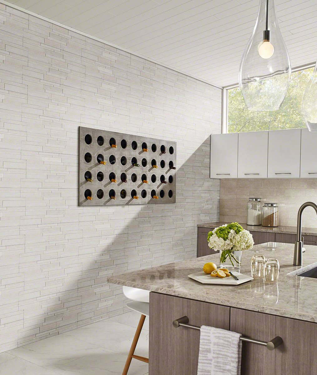 ARCTIC WHITE 3D HONED LEDGER CORNER Wall Tile - Shop at Home Craft Studio - 3