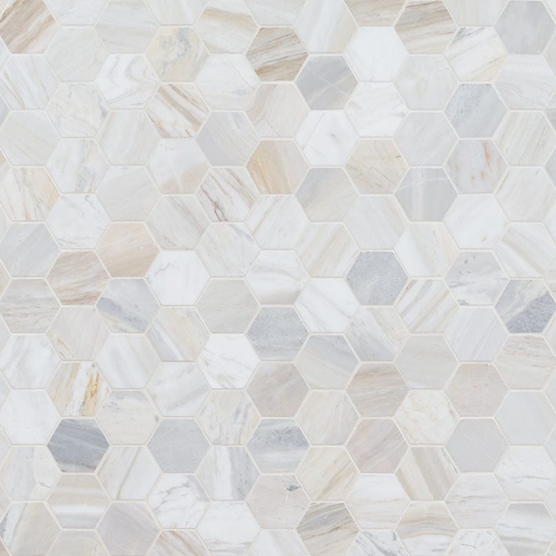 ATHENA GOLD 2" HEXAGON HONED Mosaic, Wall Tile - Shop at Home Craft Studio - 3