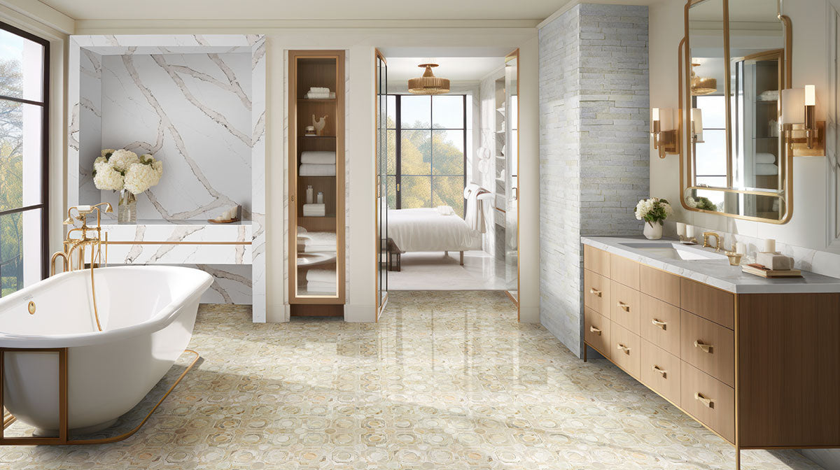 ATHENA GOLD REGENCY POLISHED Mosaic, Wall Tile - Shop at Home Craft Studio - 9