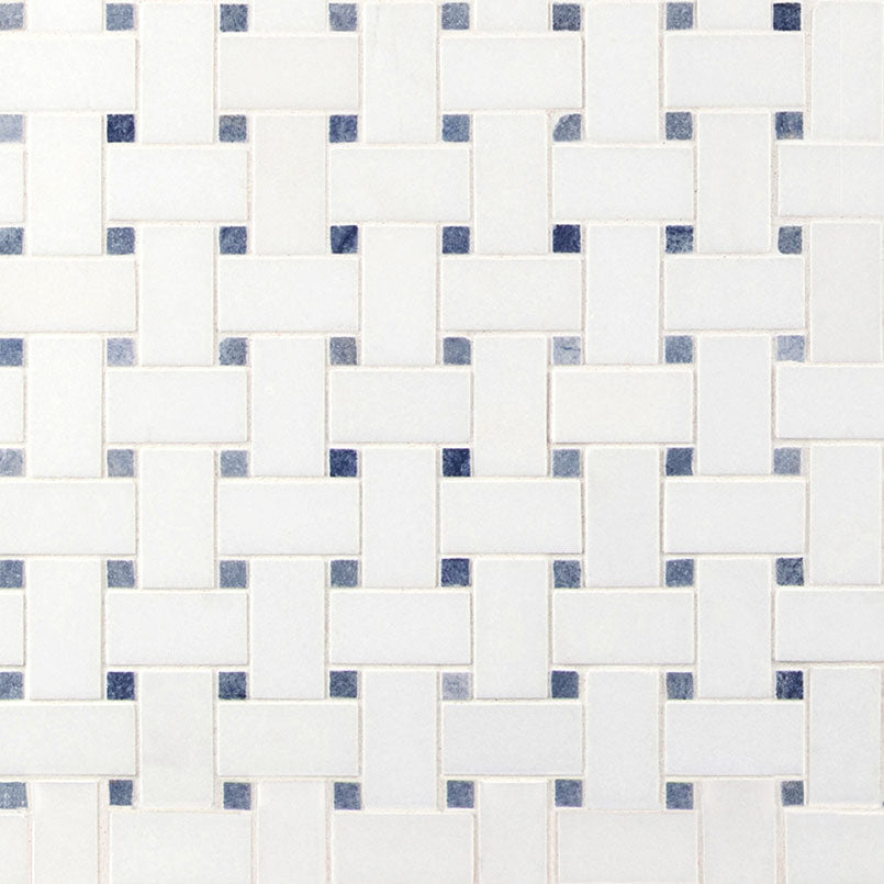 AZULA BASKETWEAVE POLISHED Mosaic, Floor or Wall Tile - Shop at Home Craft Studio - 1