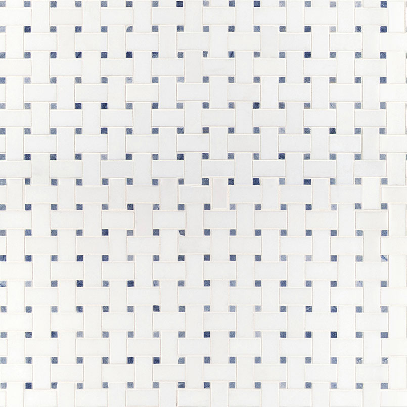 AZULA BASKETWEAVE POLISHED Mosaic, Floor or Wall Tile - Shop at Home Craft Studio - 2