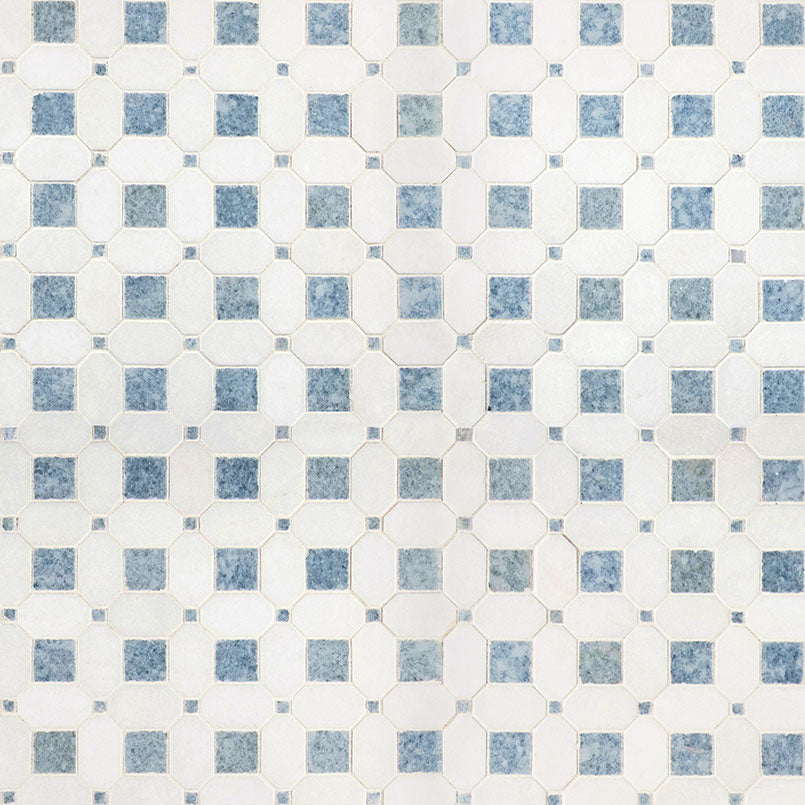 AZULA HATCHWORK POLISHED Floor or Wall Tile, Mosaic - Shop at Home Craft Studio - 2
