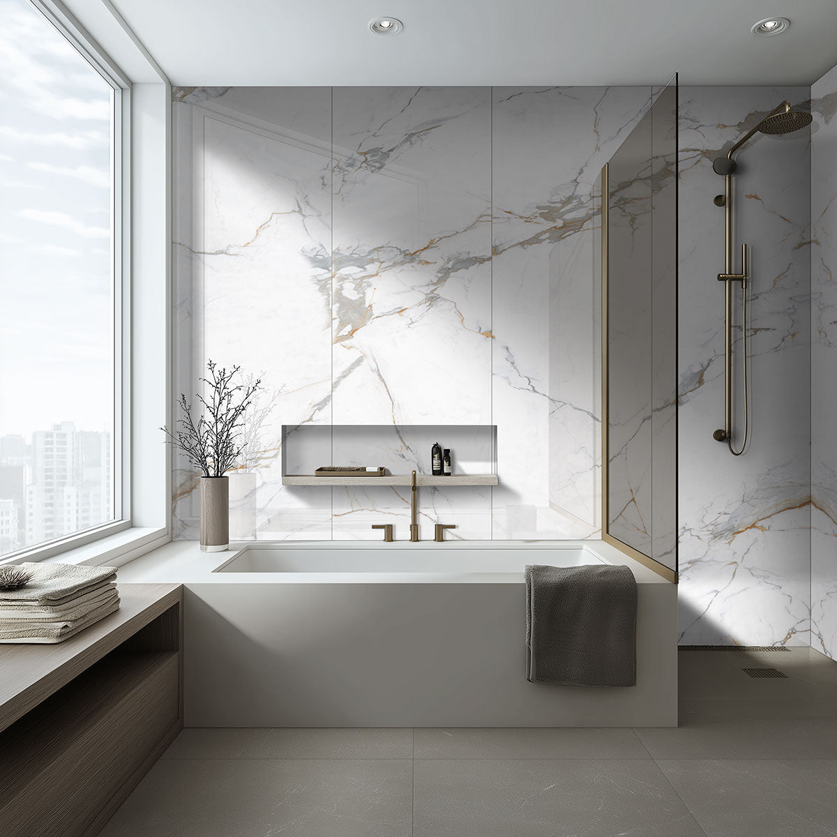 AZURE REGAL CALACATTA 31.5X94.5 Floor or Wall Tile - Shop at Home Craft Studio - 6