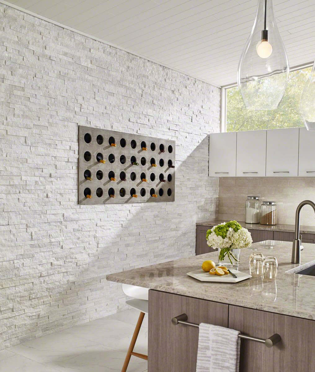 Arctic White Ledger Corner Stacked Stone Panels - Shop at Home Craft Studio - 12