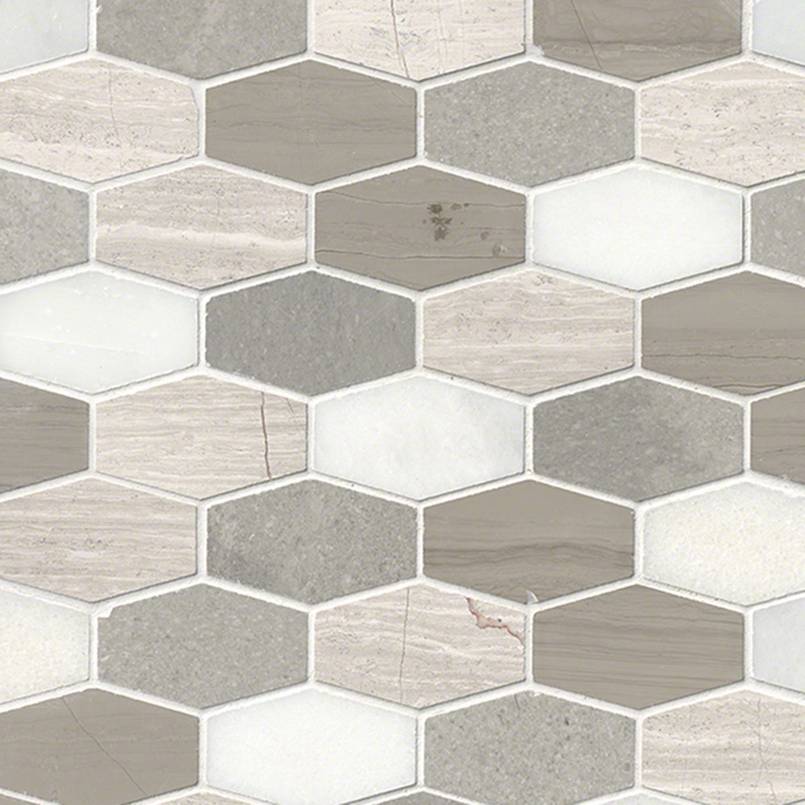 BELLAGIO BLEND ELONGATED HEXAGON Mosaic - Shop at Home Craft Studio - 1