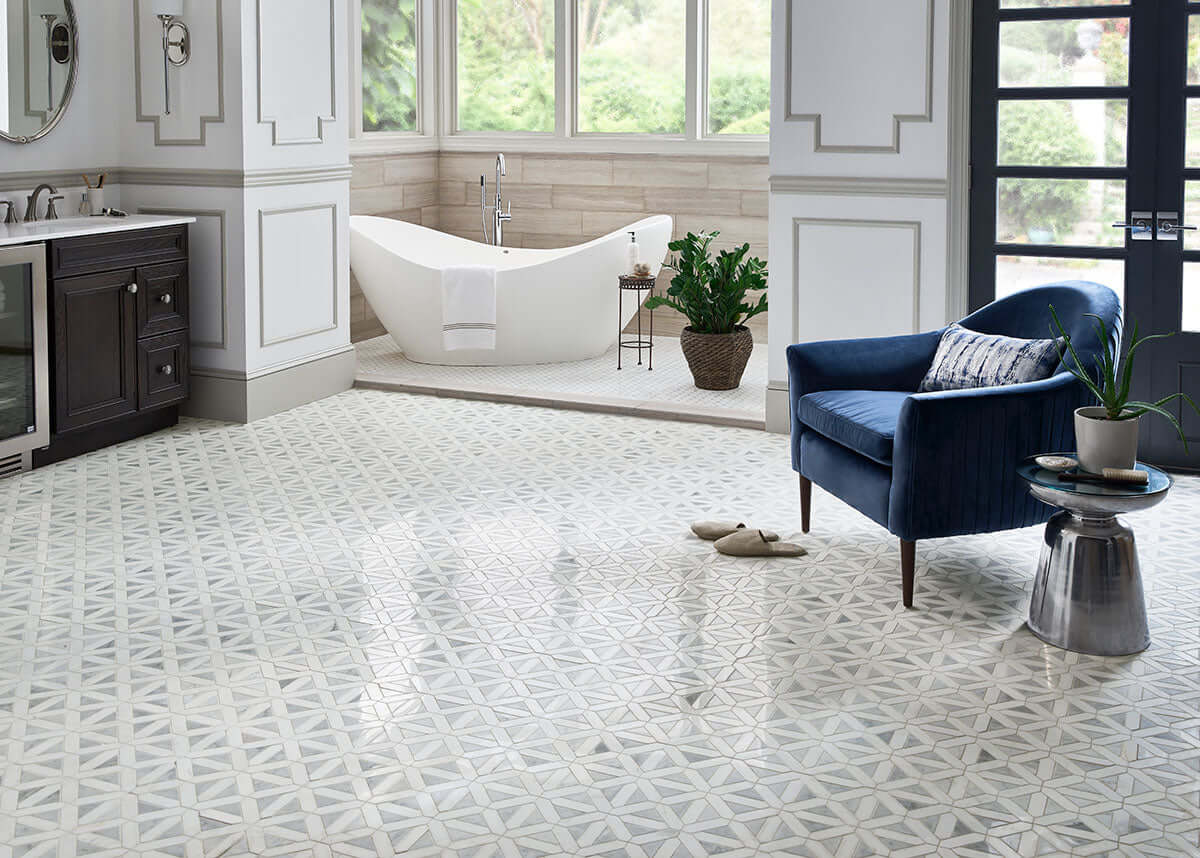 BIANCO DOLOMITE DOTTY MOSAIC Mosaic, Floor or Wall Tile - Shop at Home Craft Studio - 5