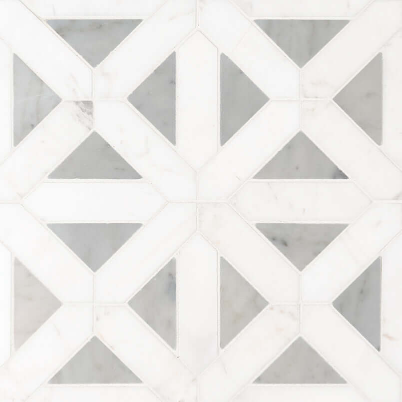 BIANCO DOLOMITE GEOMETRICA MOSAIC Mosaic, Floor or Wall Tile - Shop at Home Craft Studio - 1
