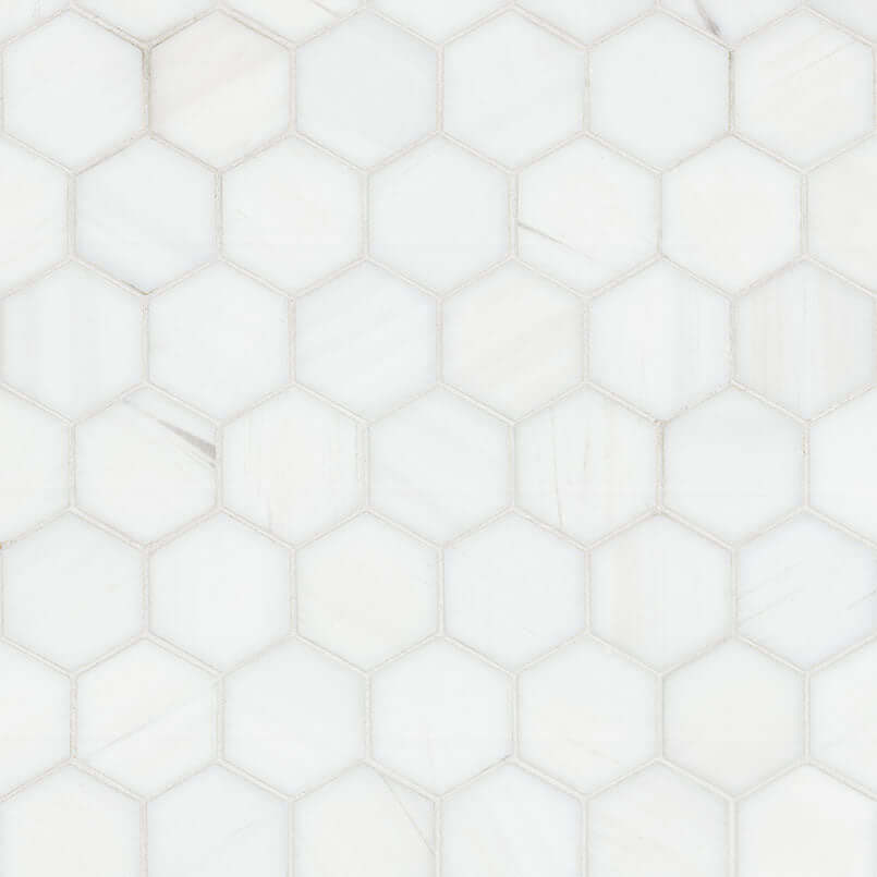 BIANCO DOLOMITE HEXAGON MOSAIC Mosaic, Floor or Wall Tile - Shop at Home Craft Studio - 1