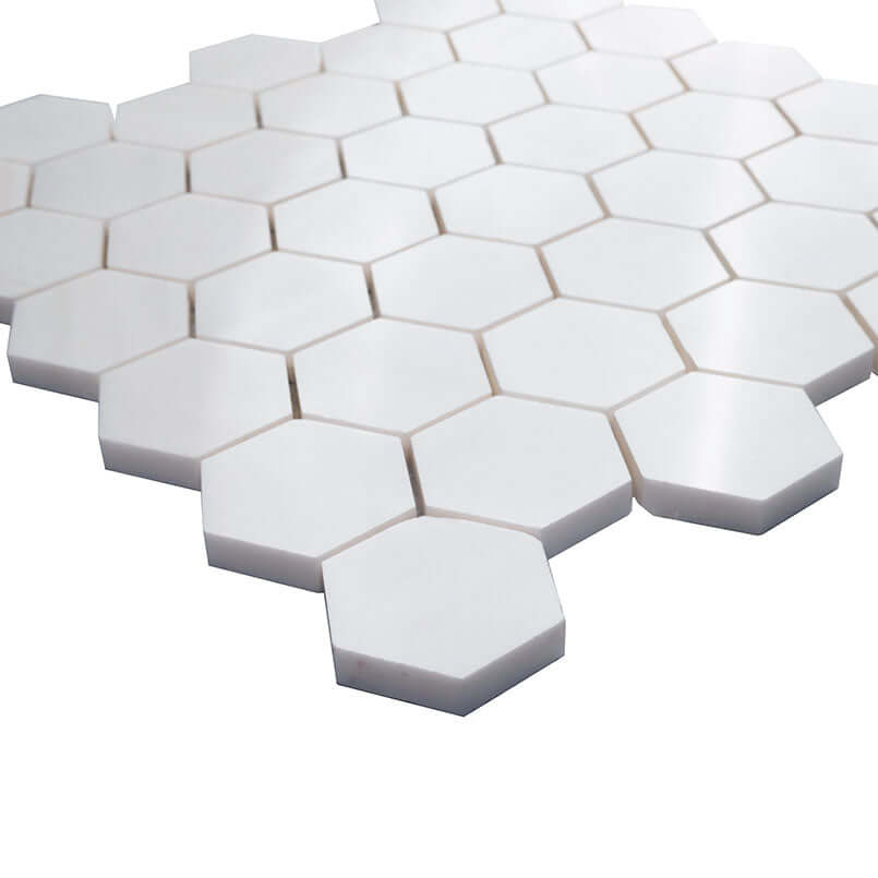 BIANCO DOLOMITE HEXAGON MOSAIC Mosaic, Floor or Wall Tile - Shop at Home Craft Studio - 5