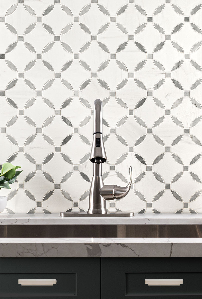 BIANCO DOLOMITE LOLA POLISHED Mosaic - Shop at Home Craft Studio - 5
