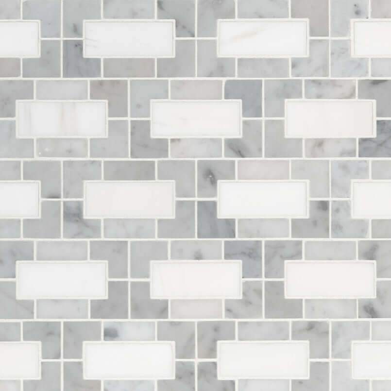 BIANCO DOLOMITE LYNX MOSAIC Mosaic, Floor or Wall Tile - Shop at Home Craft Studio - 1