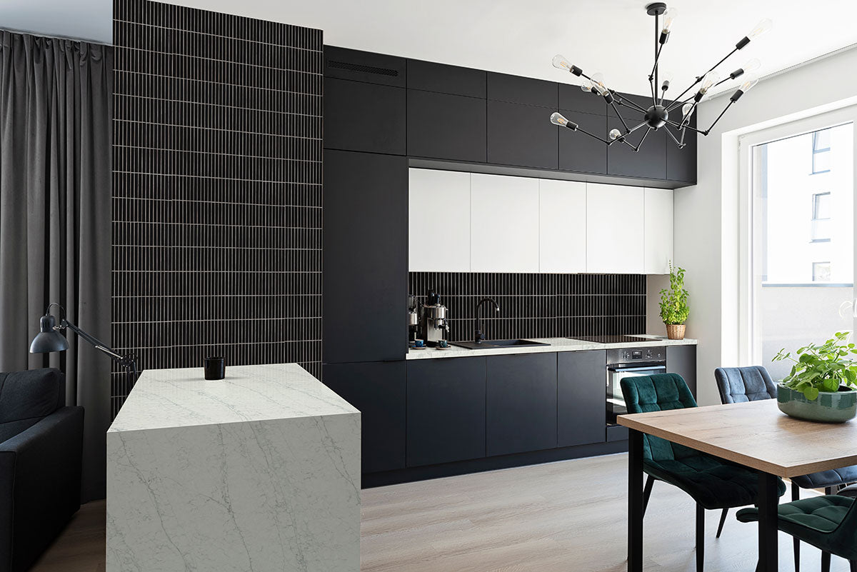 BLACK MATTE 1X6 STACK PATTERN Mosaic, Floor or Wall Tile - Shop at Home Craft Studio - 8