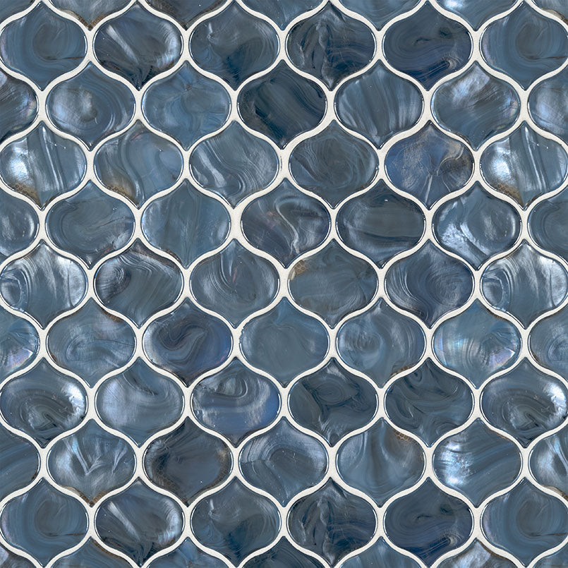 BLUE SHIMMER ARABESQUE Wall Tile, Mosaic - Shop at Home Craft Studio - 2
