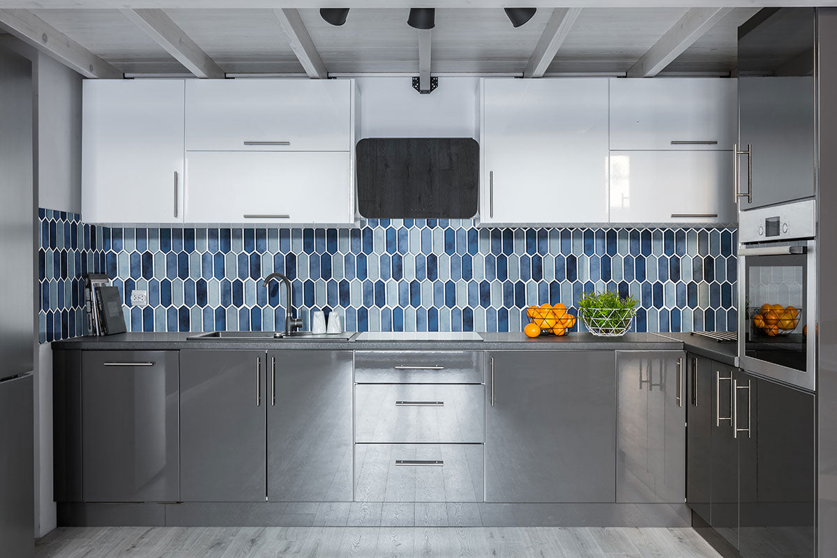 BOATHOUSE BLUE PICKET Glass Tile - Shop at Home Craft Studio - 4