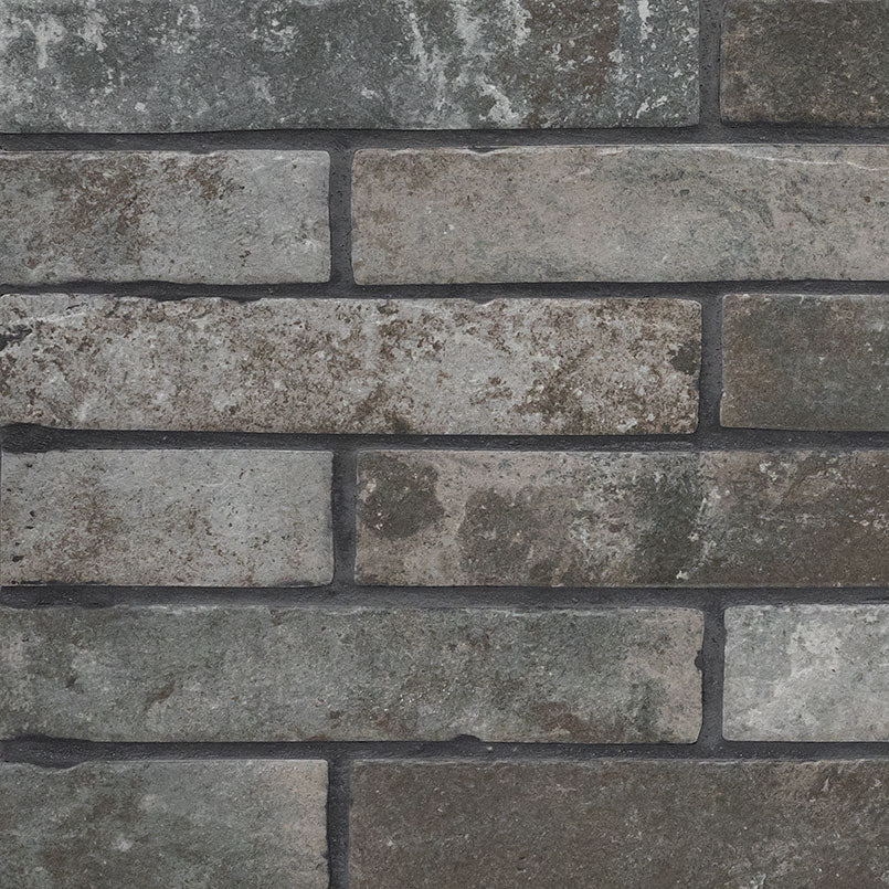 BRICKSTONE CHARCOAL BRICK 2X10 Floor or Wall Tile - Shop at Home Craft Studio - 2