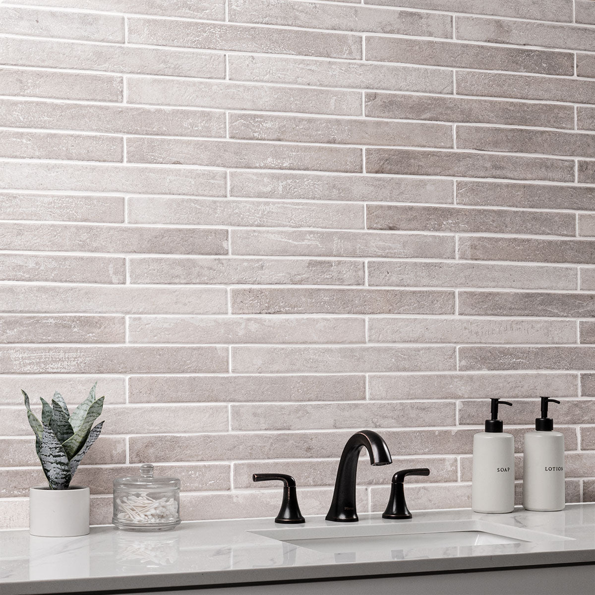 BRICKSTONE IVORY 2X18 MATTE Floor or Wall Tile - Shop at Home Craft Studio - 6