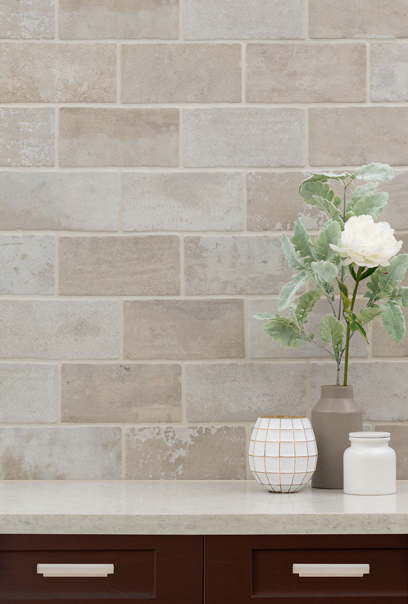 BRICKSTONE IVORY BRICK 5X10 Floor or Wall Tile - Shop at Home Craft Studio - 9