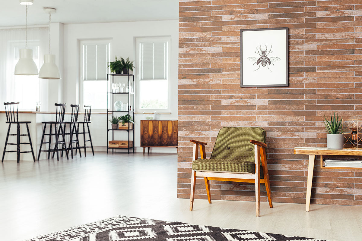 BRICKSTONE RED BRICK 2X18 MATTE Floor or Wall Tile - Shop at Home Craft Studio - 12