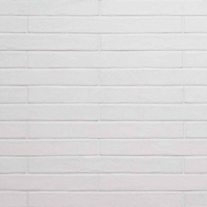 BRICKSTONE WHITE 2X18 MATTE Floor or Wall Tile - Shop at Home Craft Studio - 1