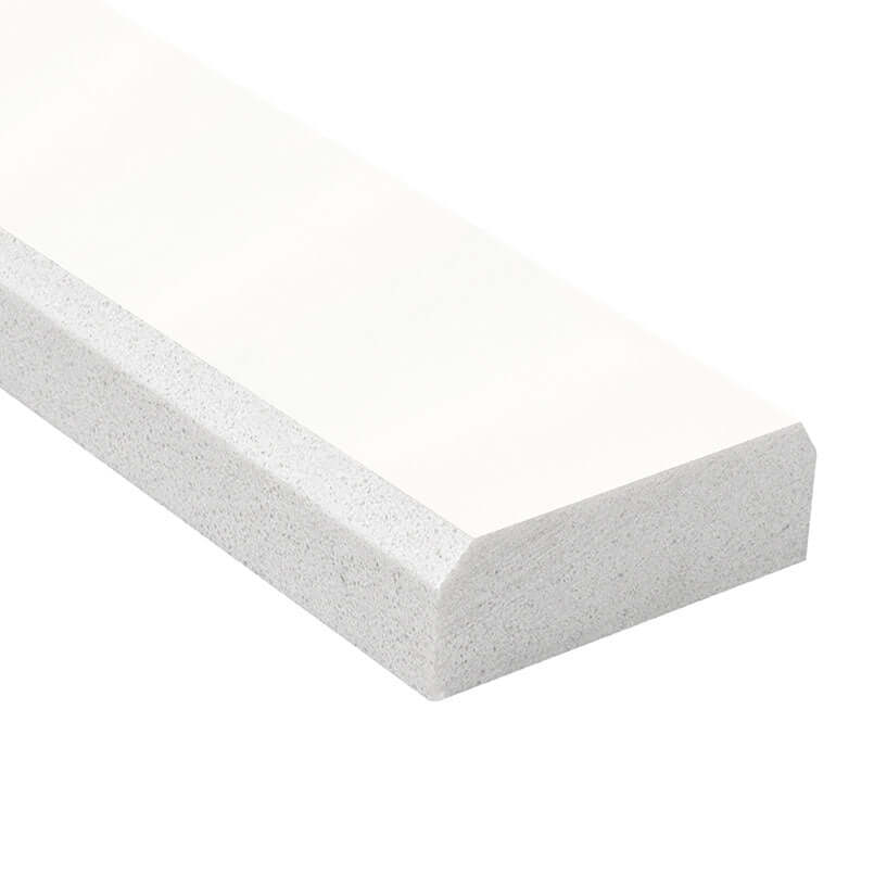 BRIGHT WHITE 2X36X0.62 DBL B POL-ENG Bullnose, Finishing Pieces - Shop at Home Craft Studio - 1