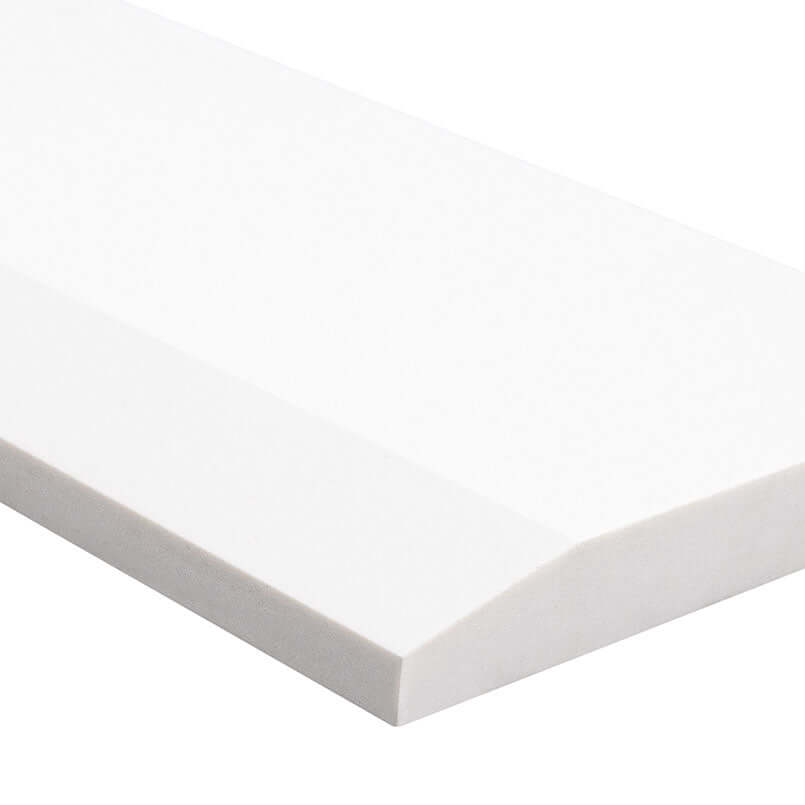 BRIGHT WHITE 5X30X0.62 HOLLYWOOD POL-ENG Bullnose, Finishing Pieces - Shop at Home Craft Studio - 1