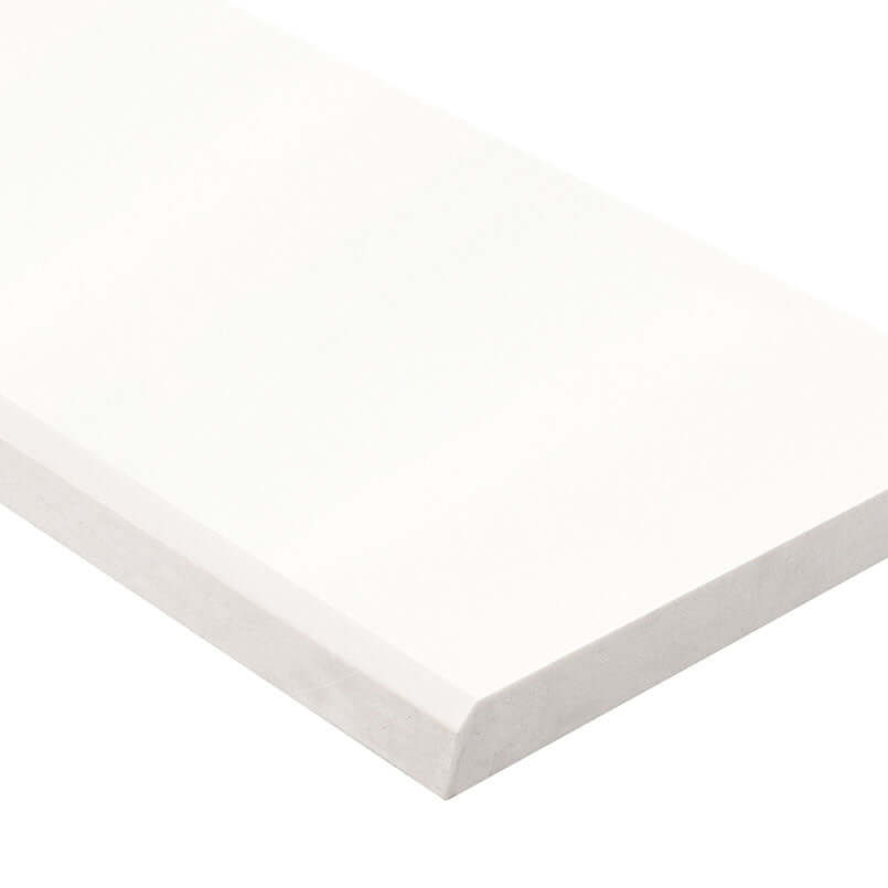 BRIGHT WHITE 6X36X0.62 DBL B POL-ENG Trims & Pencils, Finishing Pieces - Shop at Home Craft Studio - 1
