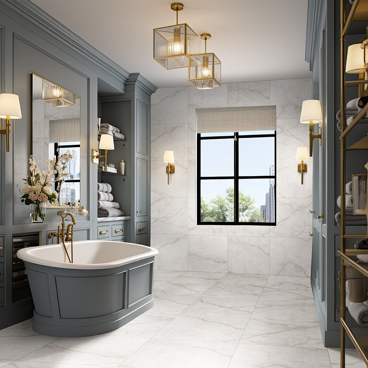 BRIGHTON GOLD 12X24 MATTE Floor or Wall Tile - Shop at Home Craft Studio - 4